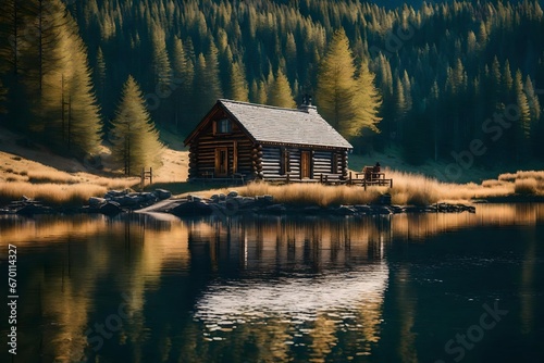cabin of house next to the mountain © Tehreem