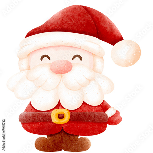 Watercolor Santa Claus illustration 