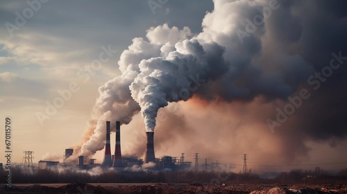 Environmental Challenge: Smoke Emissions from Industrial Factory