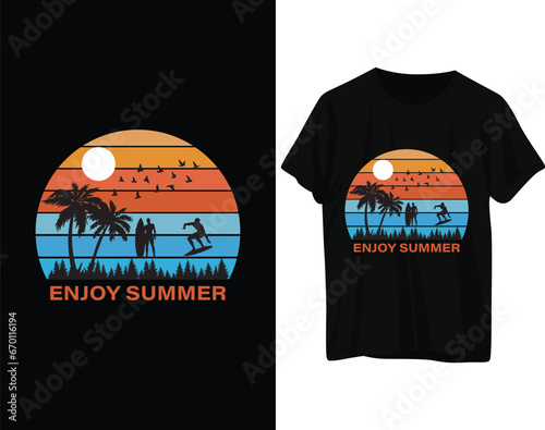 Enjoy summer tshirt design