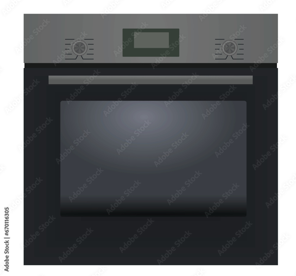 Grey kitchen oven. vector illustration Grey kitchen oven. vector illustration