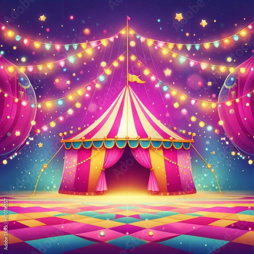 A circus tent on stage, AI generated