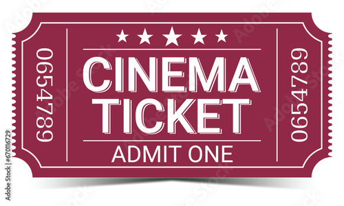 Ticket, cinema ticket.