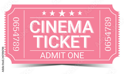 Ticket, cinema ticket.