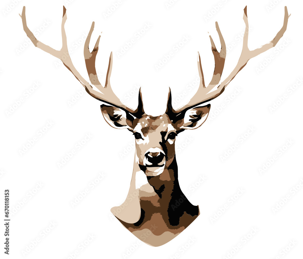 Fototapeta premium deer head isolated png 