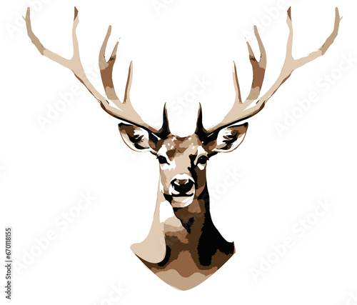 deer head isolated png transparent