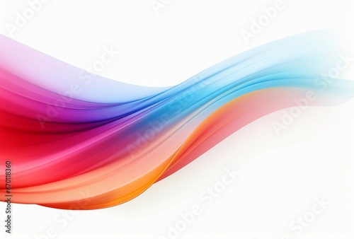 vibrant and dynamic multicolored wave on a clean white background