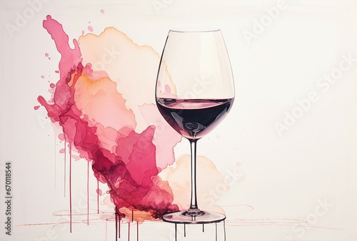 still life painting of a wine glass on a table