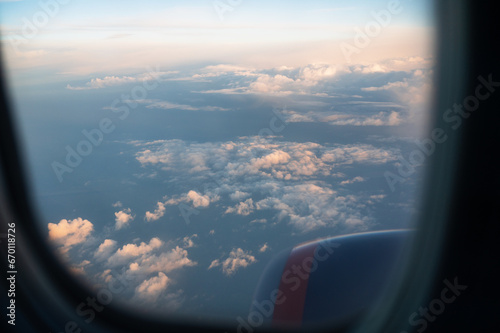 Clouds and sky from airplan...