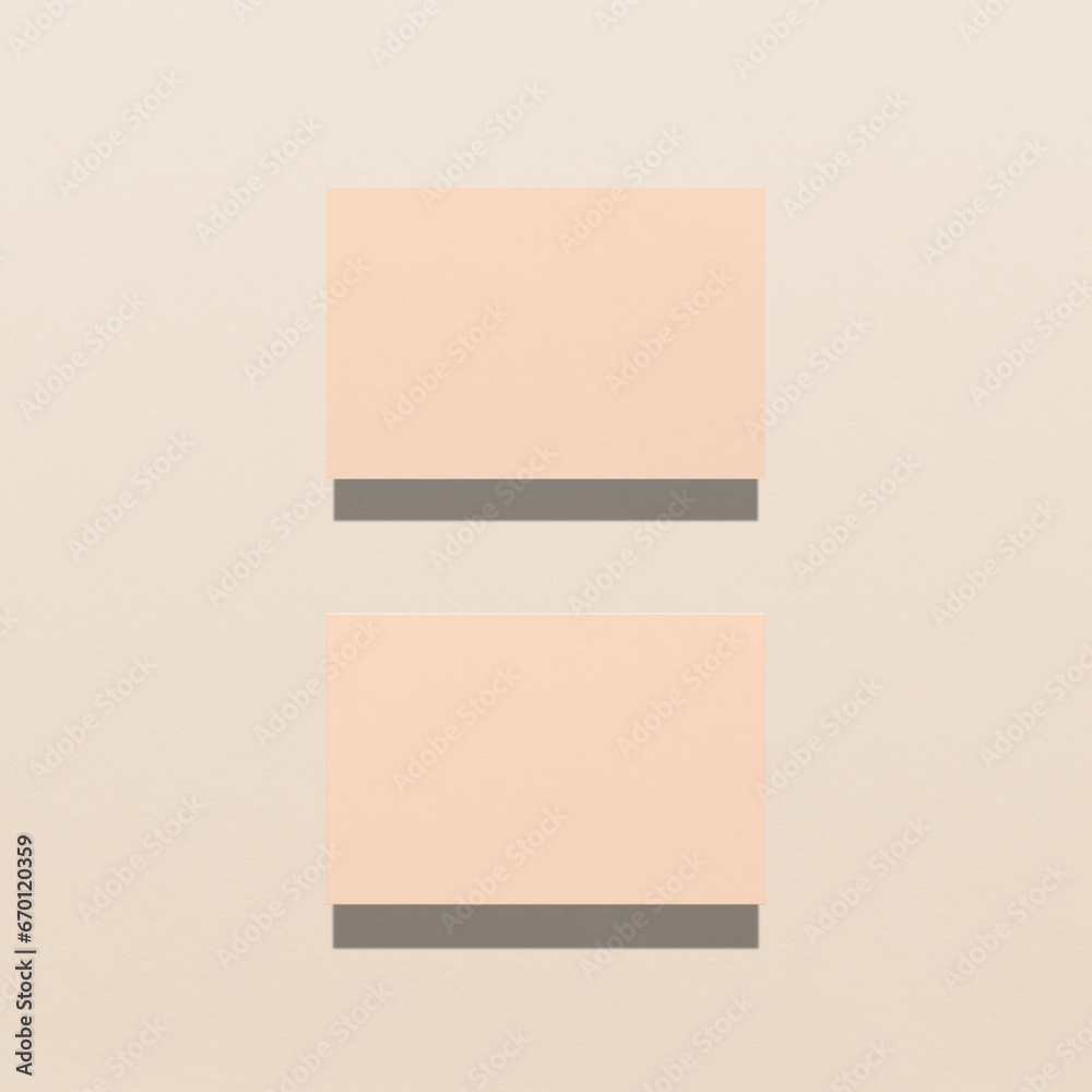 Blank beige business cards on paper background. Mockup for branding identity. Template for graphic designers portfolios. Blank beige business cards on paper background. Mockup for branding identity. Template for graphic designers portfolios.
