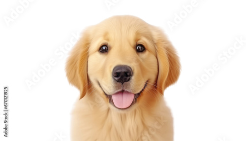 golden retriever puppy isolated on transparent background cutout © Papugrat