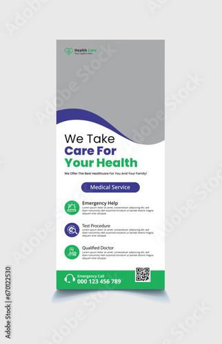 Medical Rollup Banner Design template
