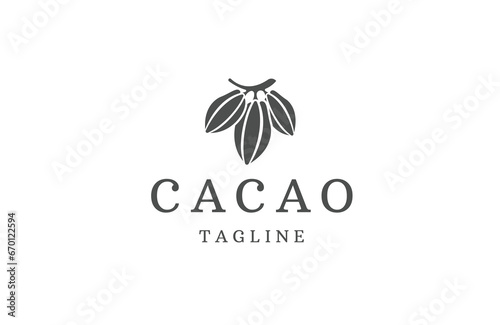 Cacao logo icon design template flat vector