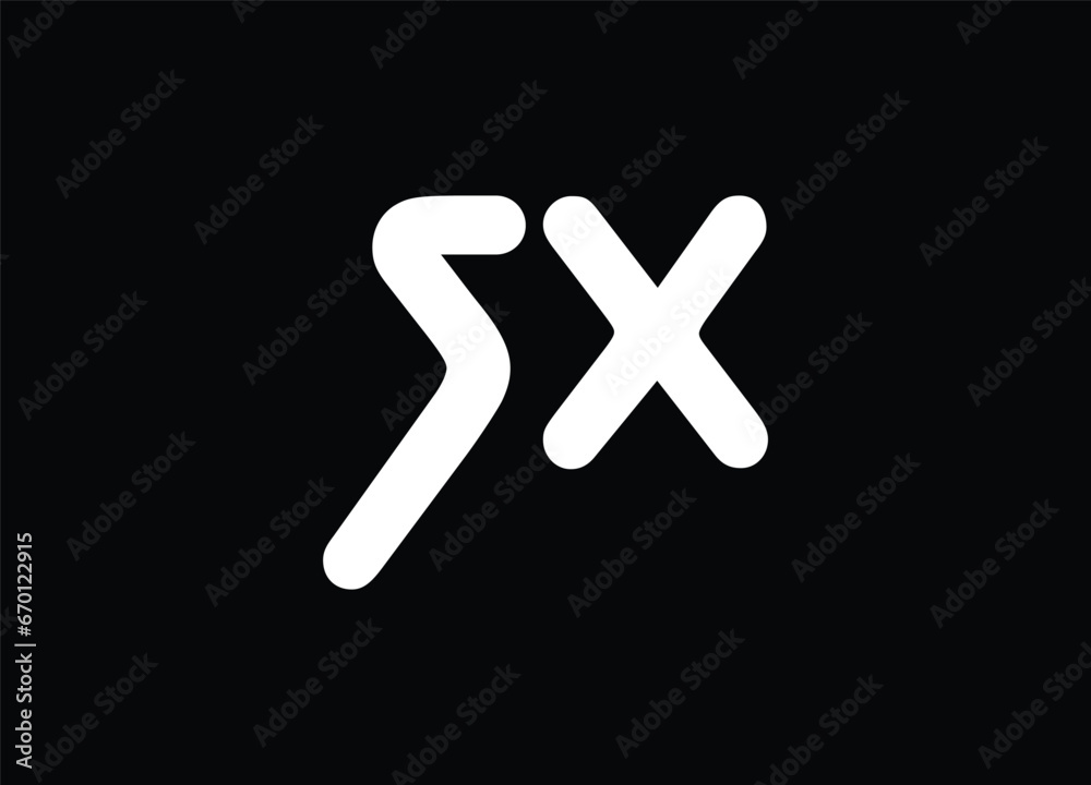 Obraz premium SX LETTER LOGO AND MONOGRAM LOGO