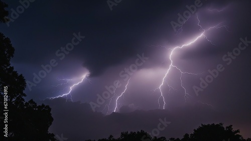 lightning in the night flash of lightning on dark background thunderstorm