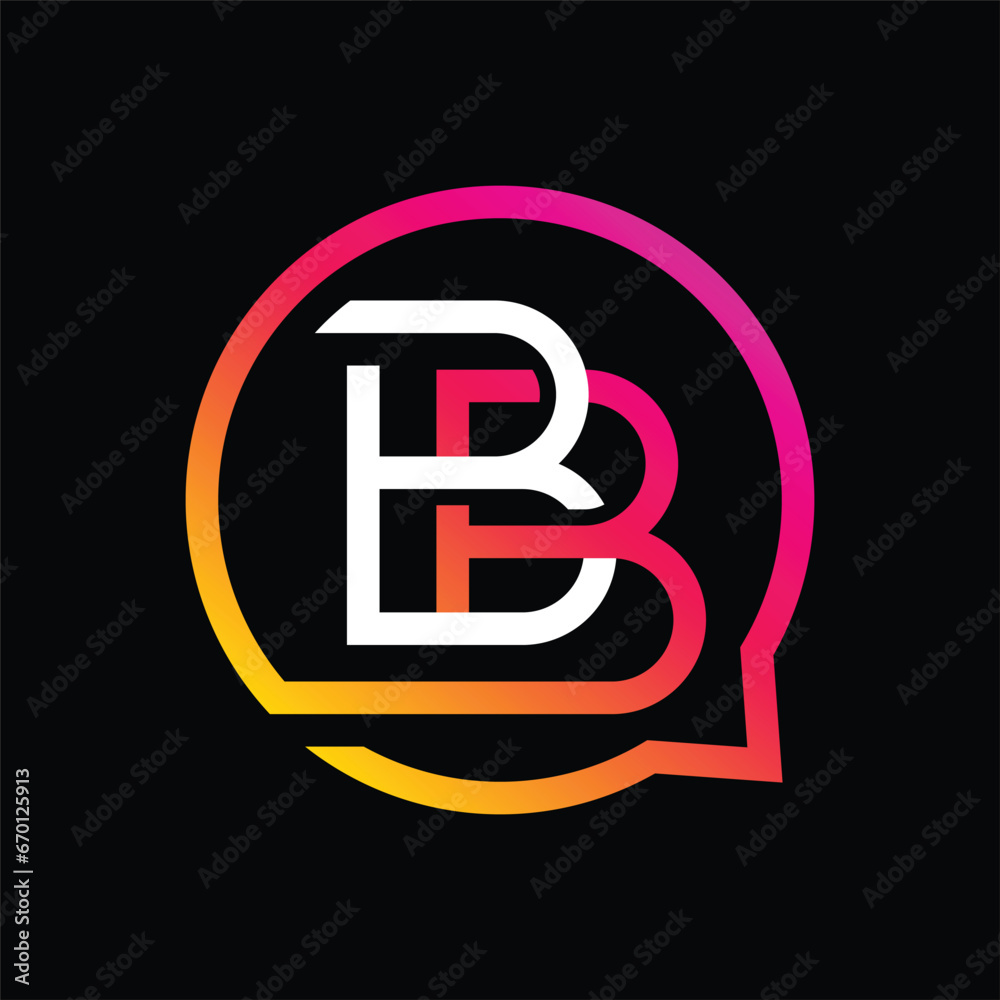 letter Bb talk logo template, letter Bb talk logo vector letter Bb talk logo template, letter Bb talk logo vector