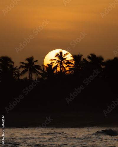 Sunrise on the beach in Arecibo, Puerto Rico