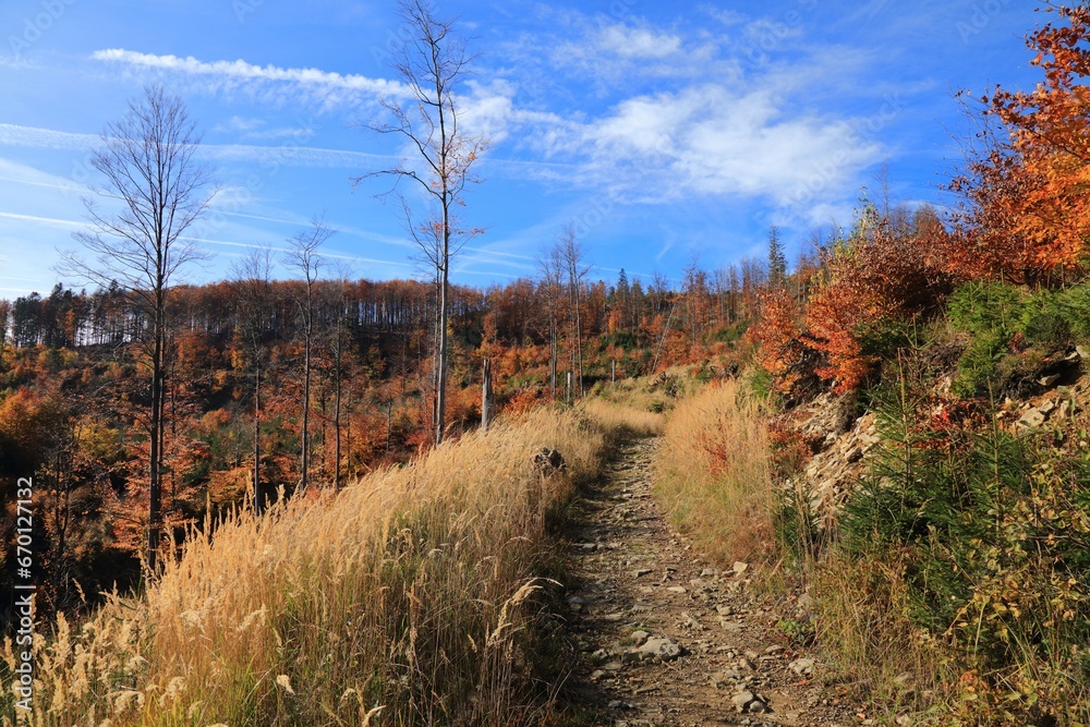 Autumn hike in Beskid Zywiecki, Poland Autumn hike in Beskid Zywiecki, Poland