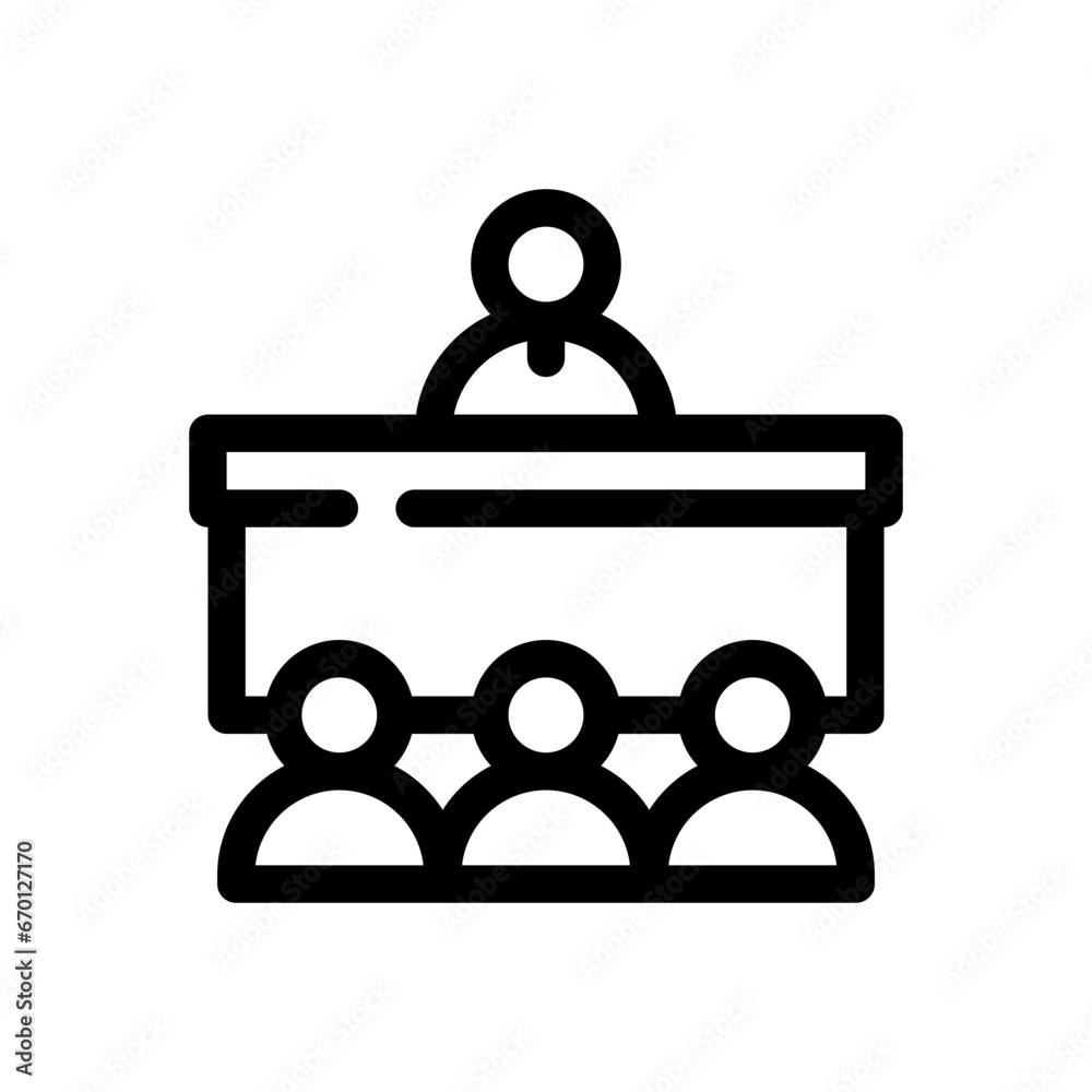 Obraz premium interview line icon