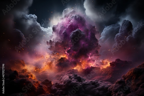 illustration of Galaxy, abstract space background photo