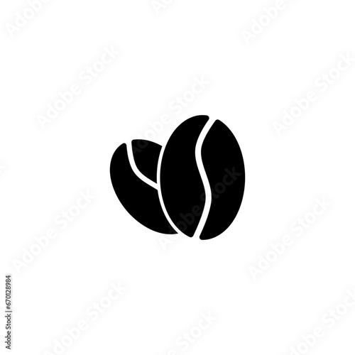  Coffee bean icon isolated on white background 