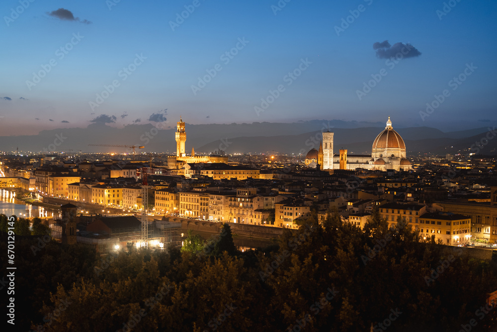 Fototapeta premium The City of Florence at Night