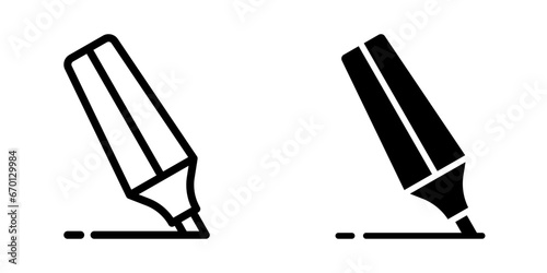 Highlighter Icon. symbol for mobile concept and web design. vector illustration