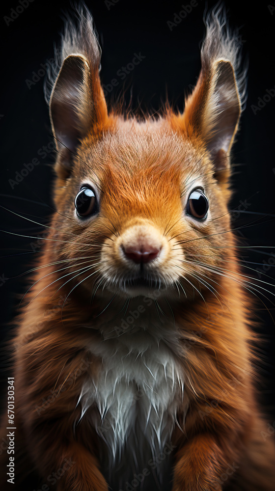 Curious Gaze: A Close-Up Portrait of a Red Squirrel,red squirrel in the forest Curious Gaze: A Close-Up Portrait of a Red Squirrel,red squirrel in the forest