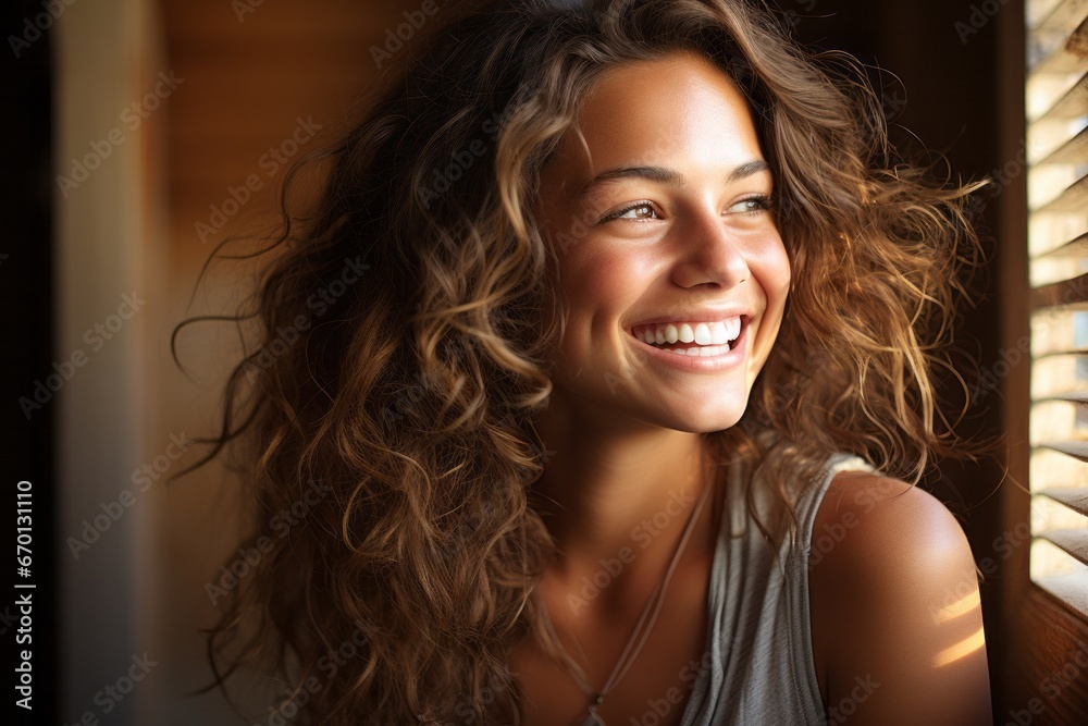 A portrait of a happy and charming girl smiling cheerfully A portrait of a happy and charming girl smiling cheerfully