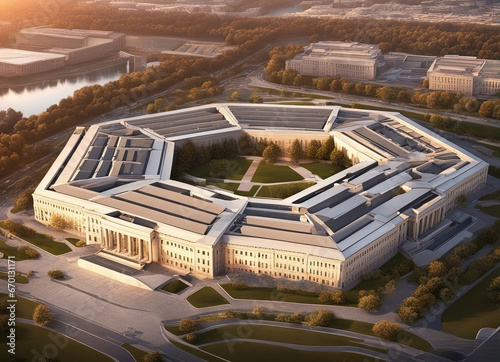 Pentagon building - Created with Generative AI Technology photo