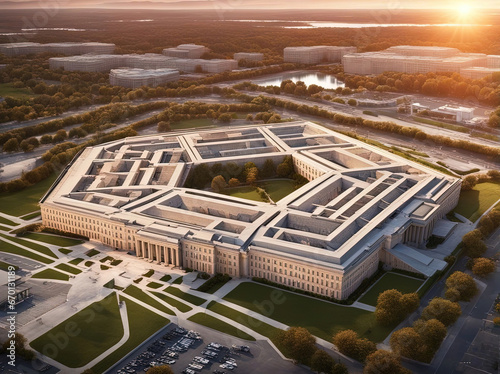 Pentagon building - Created with Generative AI Technology photo
