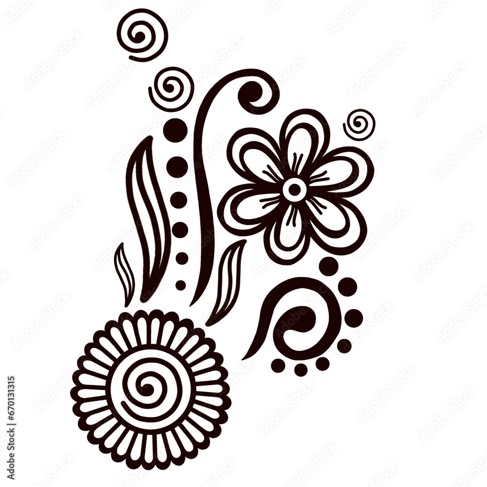 Mandala pattern back and White Mandala pattern back and White