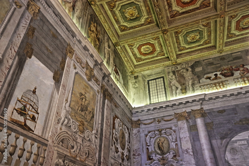 Obraz premium Interni di Palazzo Spada a Roma