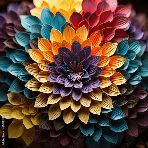 Bouquet of Joy: Handmade Colorful Paper Flowers,close up of flower