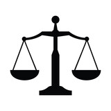 scale of justice icon illustration	