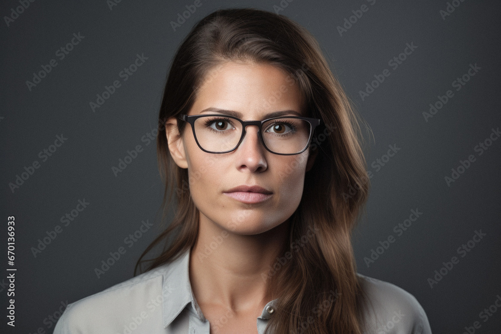 Portrait of a beautiful young business woman looking at the camera.