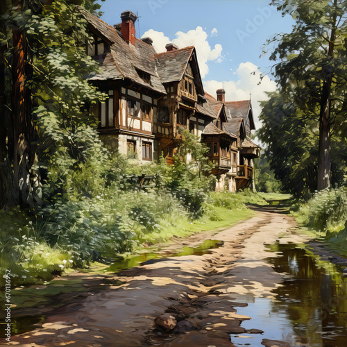 Serene Solitude: A Picturesque Cottage in the Woods,old house in the forest