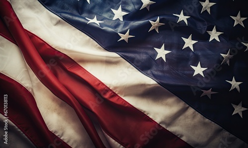 Close Up of Patriotic Symbol of United States
