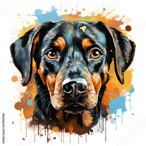 illustration of a cat, colored