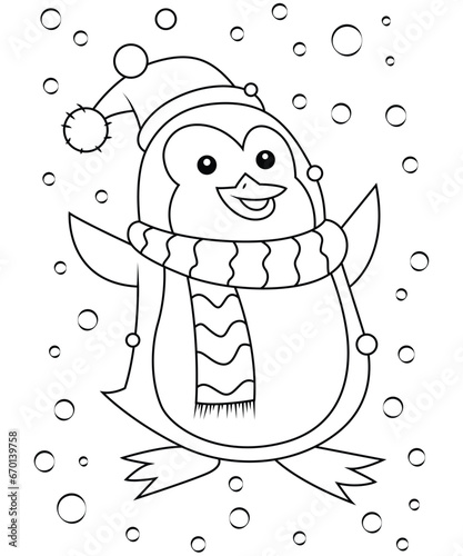 Christmas coloring page for kids