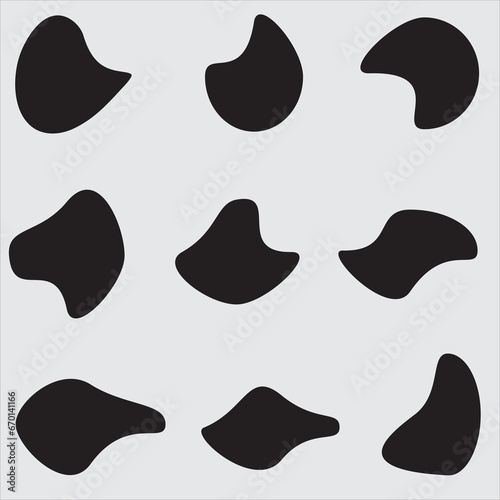 9 Modern Liquid Irregular Blob Shape Stock Vector, Stock Photos  Vectors Shapes Images, Pictures, Photos - Shapes Photographs ,Set Of Random Shapes Organic Abstract Black Blobs Blob Mask Shapes