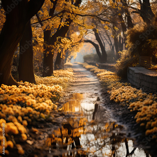 Golden Autumn Serenity in the Park autumn in the park