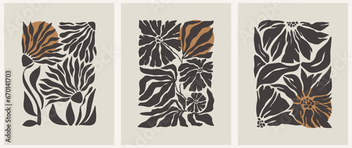 Abstract groovy Y2K vector poster in trendy retro psychedelic style. Modern trendy Matisse minimal style. Pastel colors. Hand drawn design for wallpaper, wall decor, print, postcard, cover, template