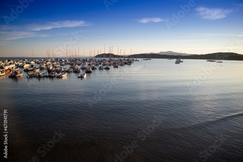 Photographic shot of the small port of Baratti in Tuscany