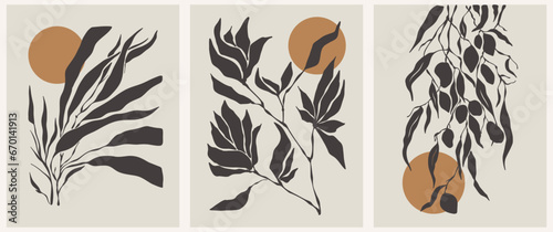 Abstract groovy Y2K vector poster in trendy retro psychedelic style. Modern trendy Matisse minimal style. Pastel colors. Hand drawn design for wallpaper, wall decor, print, postcard, cover, template