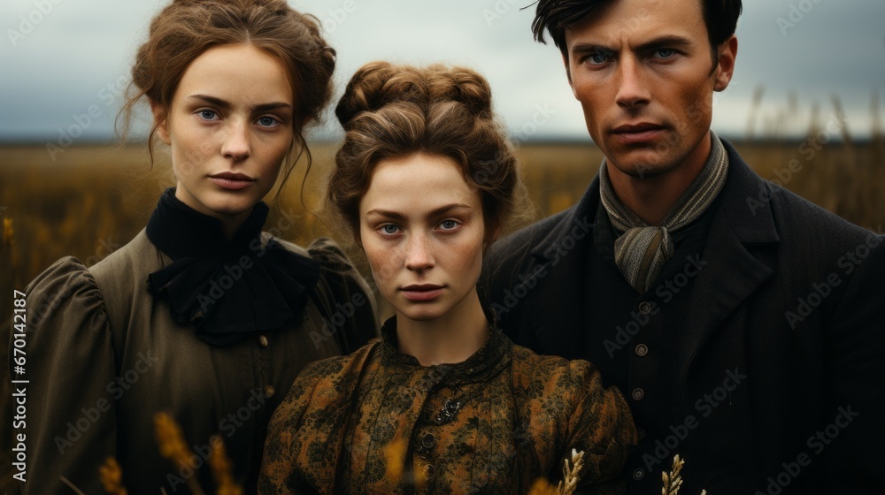 dramatic group portrait in the field dramatic group portrait in the field