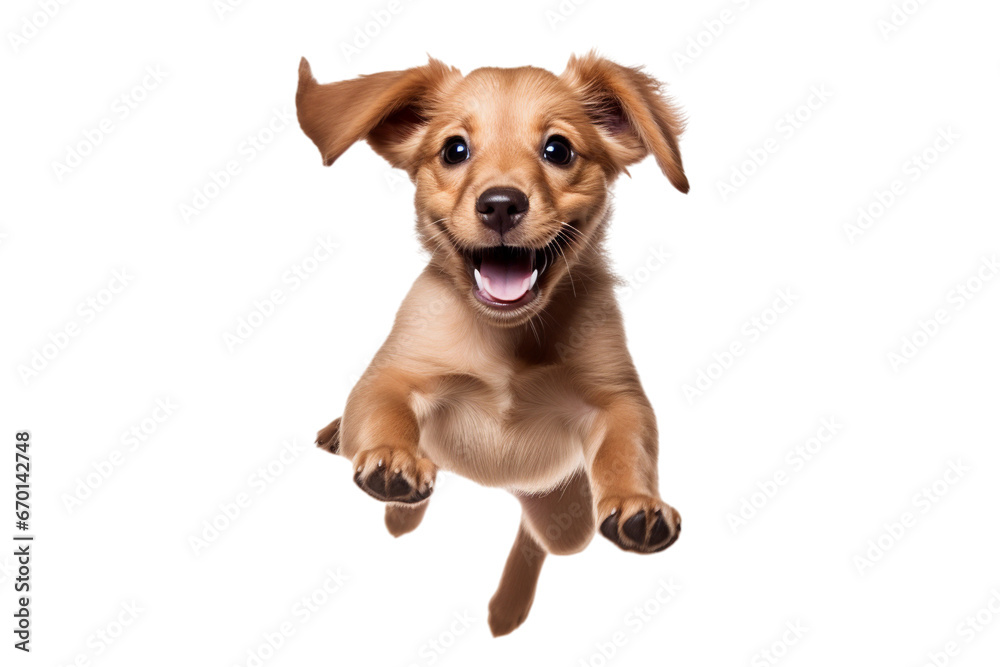 Puppy playing / motion isolated on transparent background Puppy playing / motion isolated on transparent background