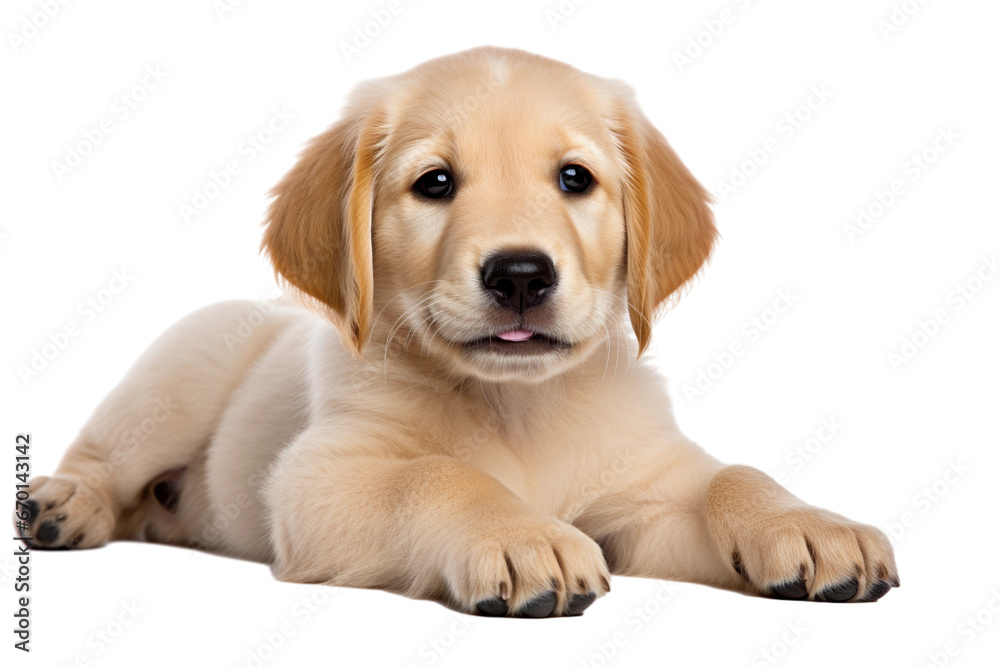 Puppy playing / motion isolated on transparent background