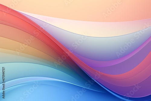 Colorful  abstract backdrop featuring gentle arcs. Generative AI