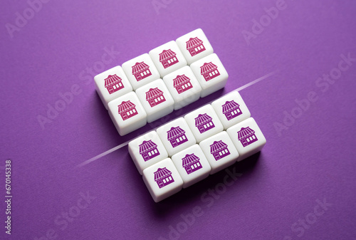 Separation of stores into two different companies. Division of the companys business due to the divorce of the owners or the divergence of partners. Sale of part of the business.